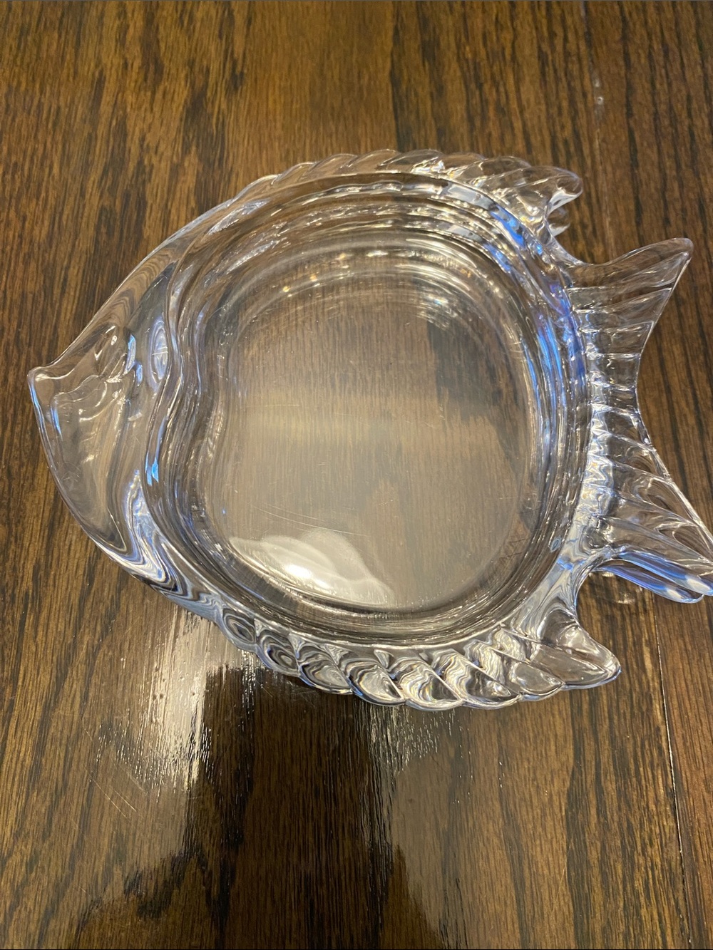Clear Hard Plastic/resin. Fish-Shaped Aquarium Decor trinket dish.